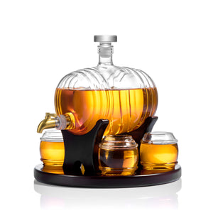 Open image in slideshow, Barrel Whiskey Decanter Set
